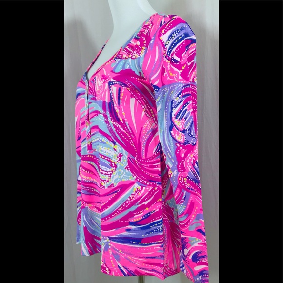 SOLD Pulitzer Sorella Top in Magenta Oh My Guava - Picture 4 of 7